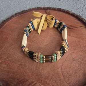 Native American Beaded Choker Necklace Southwestern Artsy Boho Festival Western
